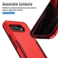 thumbnail image 3 of Feishell Case Fit for Apple Google Pixel 9A,Military Grade Shockproof Protection Hybrid Armor Double Layer Hard PC + Soft TPU Drop Resistant Anti-Fingerprint Phone Cover,Red+Rose, 3 of 7