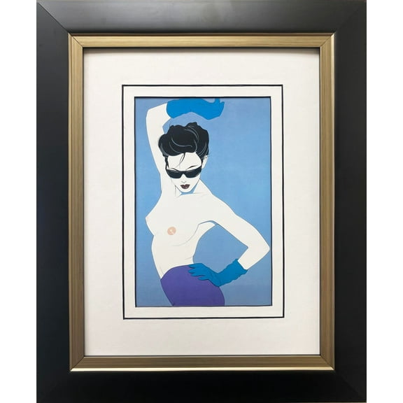 Patrick Nagel "Untitled #71" NEWLY CUSTOM FRAMED Art Deco Print Generic