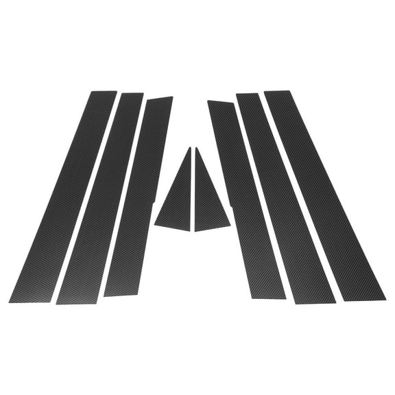 8 Pcs Front Rear Left Right Car Door Pillar Window Trim for Subaru Forester 2009-2012 Anti Scratch Sticker Pillar Posts Cover Black Carbon Fiber