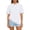 White, variant on Women Crewneck Short Sleeve Loose Fit T Shirt Casual Basic Top Soft Cotton Classic Tee for Daily Wear Blue L