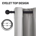 thumbnail image 6 of FLASHLUMI 2 Panels 52" x 96" Outdoor Waterproof Curtains, Grommet Blackout Privacy Drapes for Patio, Porch, Gazebo, Light Gray, 6 of 8