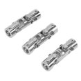 thumbnail image 1 of Metal Universal Joint, 3 Sections High Strength Universal Joint Coupling Connector 3pcs Silver  for RC Boat, 1 of 7