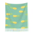 thumbnail image 2 of Foulard à Franges pour Femmes, Ananas Pastel Jaune Long Châle, Léger et Chaud, 2 of 6
