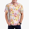 thumbnail image 5 of Wukai Colorful Floral Men’s Polo Shirts,Quick-Dry Athletic Shirt,Classic Fit Shirts-X-Large, 5 of 8