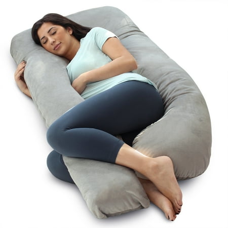 Pharmedoc Pregnancy Pillow With Velvet Cover U Shaped Body