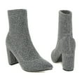 thumbnail image 3 of Herrnalise Women's Fashion Leopard Print Pullover Boots Socks Boots Ankle Boots Savings !, 3 of 9
