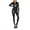 Black, variant on Women's Metallic Catsuit Bodysuit Zip Front Wet Look Jumpsuit Unitard Sizes M-2X