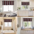 thumbnail image 5 of Curtain Valance for Windows Red Black Wave Stripes Kitchen Curtain Valances Geometric Twists Striped Valances Window Treatments Short Curtains for Kitchen Living Room Bedroom Home Decor 54x18 Inch, 5 of 9