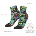 thumbnail image 6 of Rateoe Watercolor Cactuses Pattern Quarter Crew Socks,Toe Seamed Ankle Socks,Cotton Cushioned Breathable Athletic Crew Sports Socks, 6 of 7