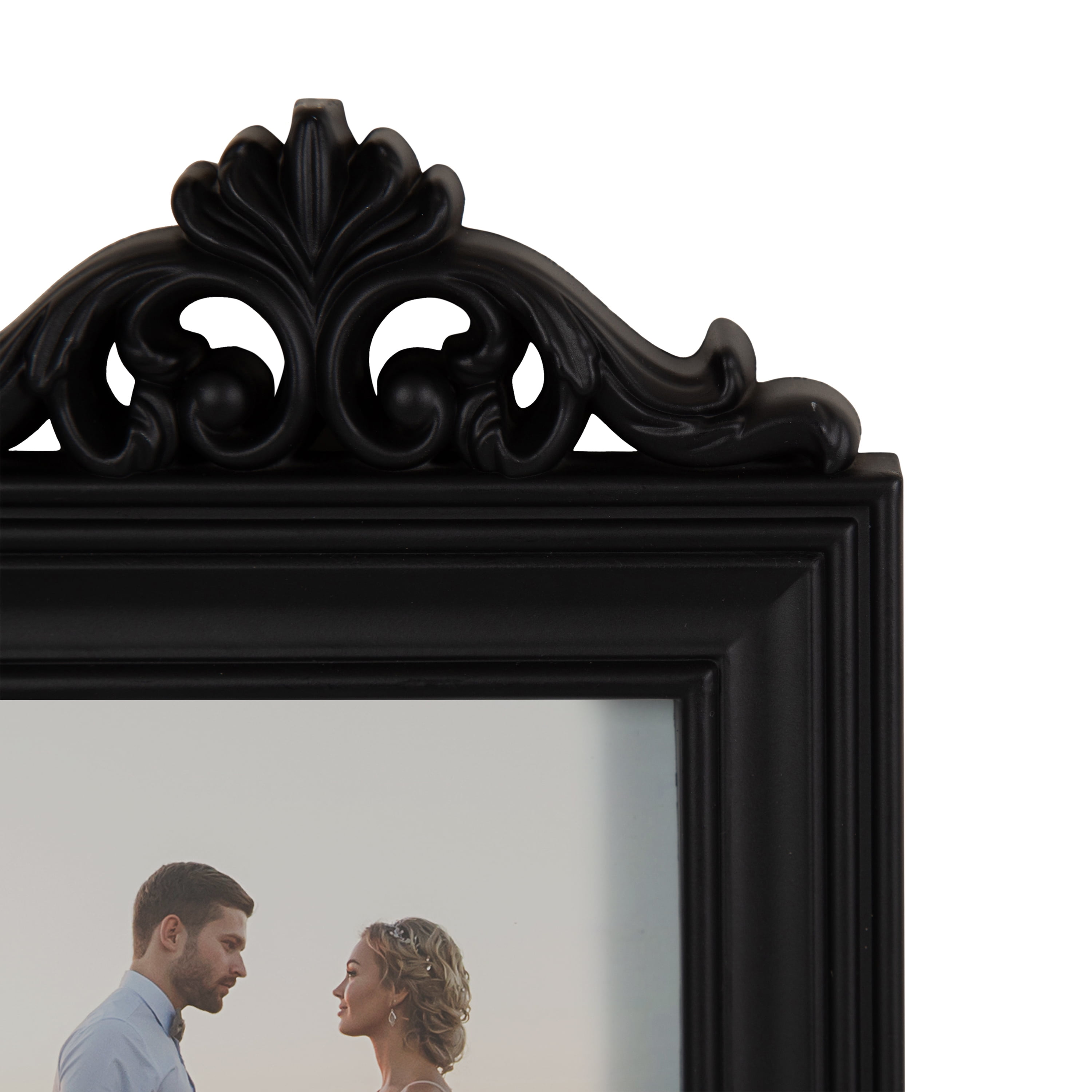 DesignOvation Cantua 4" x 6" Black Decorative Tabletop Picture Frame
