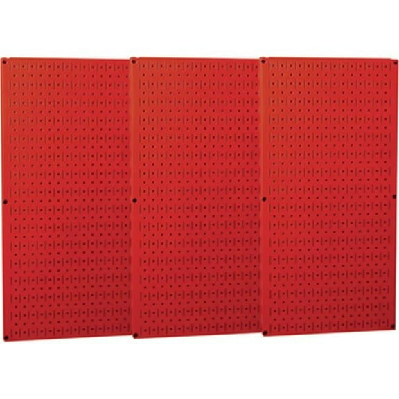Industrial Metal Pegboard - Red - Three 16 x 32 in. Panels - Model No. 35-P-3248RD