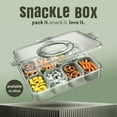 thumbnail image 3 of Cook With Color 8-Compartment Snackle Box, Charcuterie and Snack Container, Divided Serving Tray with Lids and Handle, Dishwasher Safe, Olive, 3 of 8