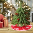 thumbnail image 3 of Mini Christmas Trees With Flocked Needles Berries Decoration Decorated Trees Kitchen Tabletop Artificial, 3 of 5