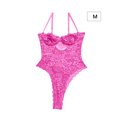 thumbnail image 1 of Sexy mono de encaje con encanto mono suave con tirantes para mujer, M, rosa rojo Inevent XX000118-06, 1 of 7
