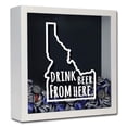 thumbnail image 5 of Torched Idaho Drink Beer Shadow Box Wall Mount Decor 13"x13"x3" Gray, 5 of 9