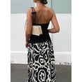 thumbnail image 3 of SUNSIOM Robe Longue Sans Bretelles pour Femmes Robe Tube Sans Manches à Contraste de Couleur Robe de Plage d'Été, 3 of 5