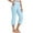 Light Blue, variant on AherBiu Capri Yoga Pants for Women High Waisted Stretch Summer Casual Workout Athletic Capris with Pockets