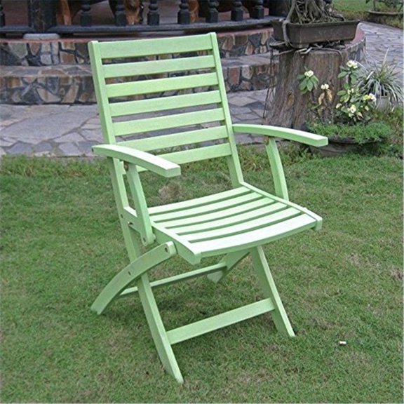 International Caravan Royal Fiji Set of 2 Patio Chair in Mint Green