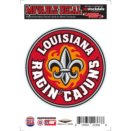 - Louisiana Lafayette Ragin Cajuns Repositionable Vinyl Decal