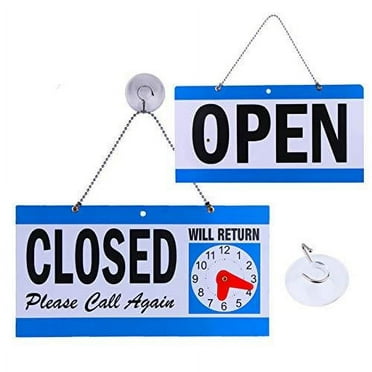 Hillman Group 848653 6 x 12 in. Plastic Two-Sided Open & Closed Sign ...