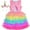 Pink Rainbow Set, variant on Girls Dress Pink Magic Hi-low Wand Princess Crown Dress Up Costume 14 Years