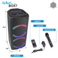 thumbnail image 7 of Pyle Portable Bluetooth PA Speaker 240W Dual 6.5" Rechargeable Indoor/Outdoor Karaoke Audio System, 7 of 7