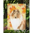 thumbnail image 3 of Fall Leaves Rough Collie Garden Flag, 3 of 3