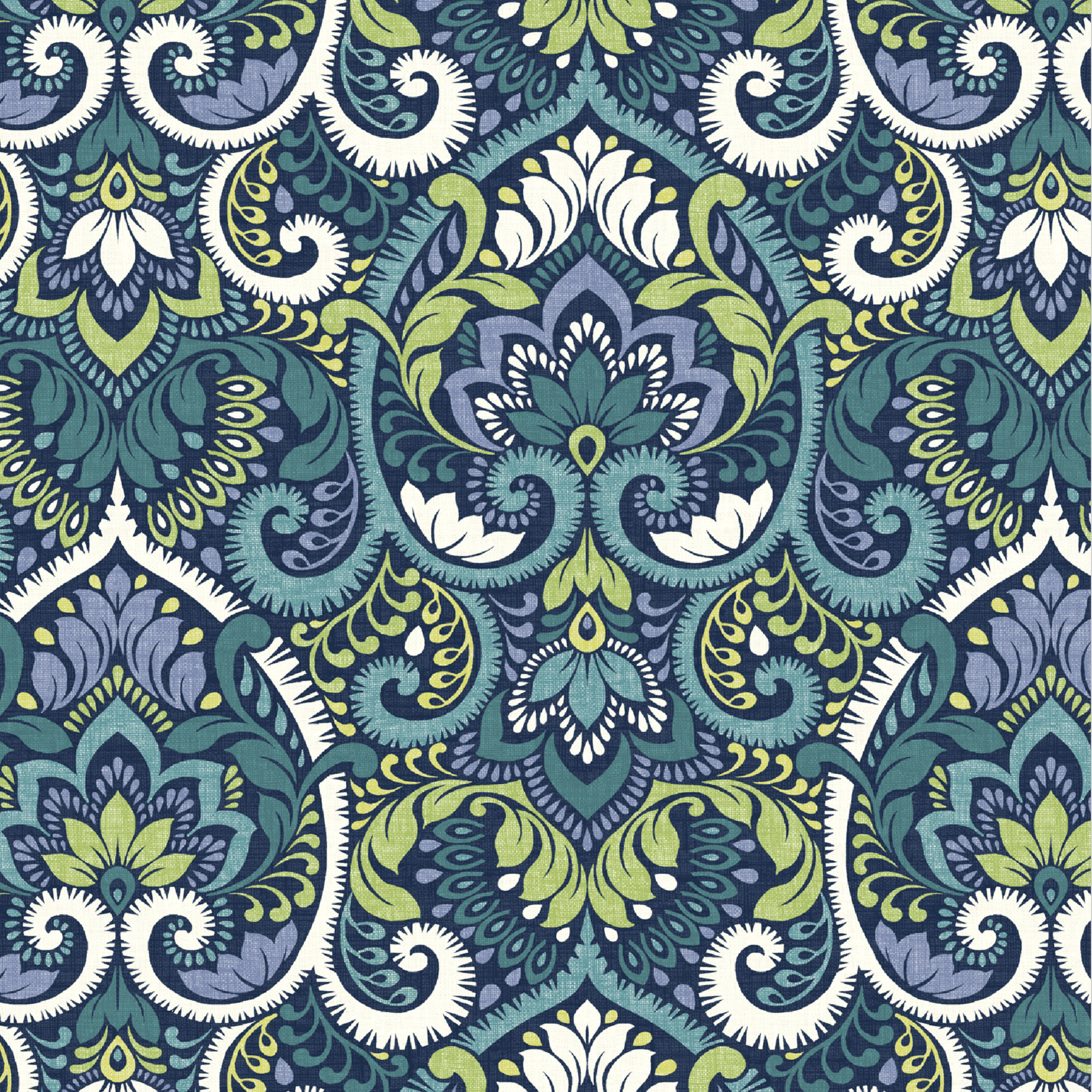 Arden Outdoor Midback Chair Cushion, 18 x 36.5, Blue Damask photo 4