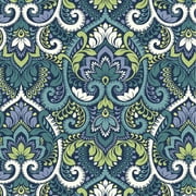 ARDEN Outdoor Midback Chair Cushion, 18 x 16.5, Water Repellent, Fade Resistant 18 x 16.5, Sapphire Aurora Blue Damask