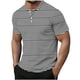 thumbnail image 2 of Blusas y camisas de manga corta y cuello redondo para hombre, blusa informal de poliéster de color liso con botones y cuello redondo a la moda para hombre., 2 of 5