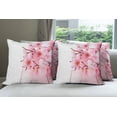 thumbnail image 6 of Ambesonne Floral Throw Pillow Cover 4 Pack, Cherry Blossom Petals, 16", Pale Pink White, 6 of 7
