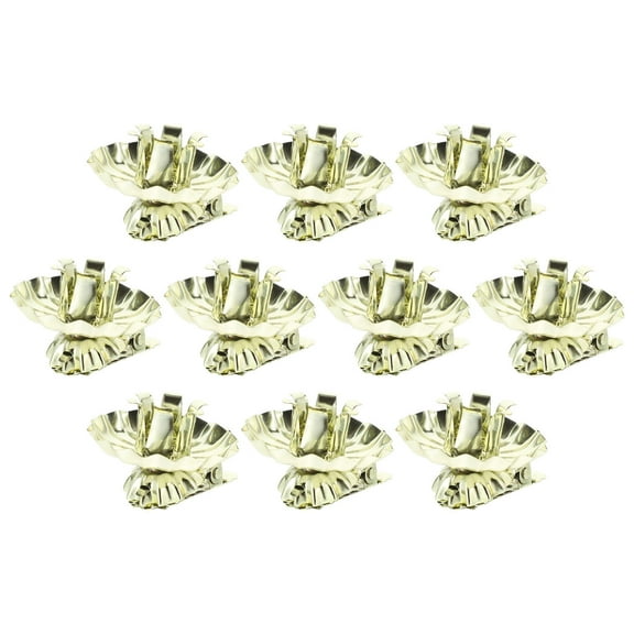 OUNONA Candle Sticks Holder Clips Iron Simple Design Decorative Friends Birthday Parties 10pcs