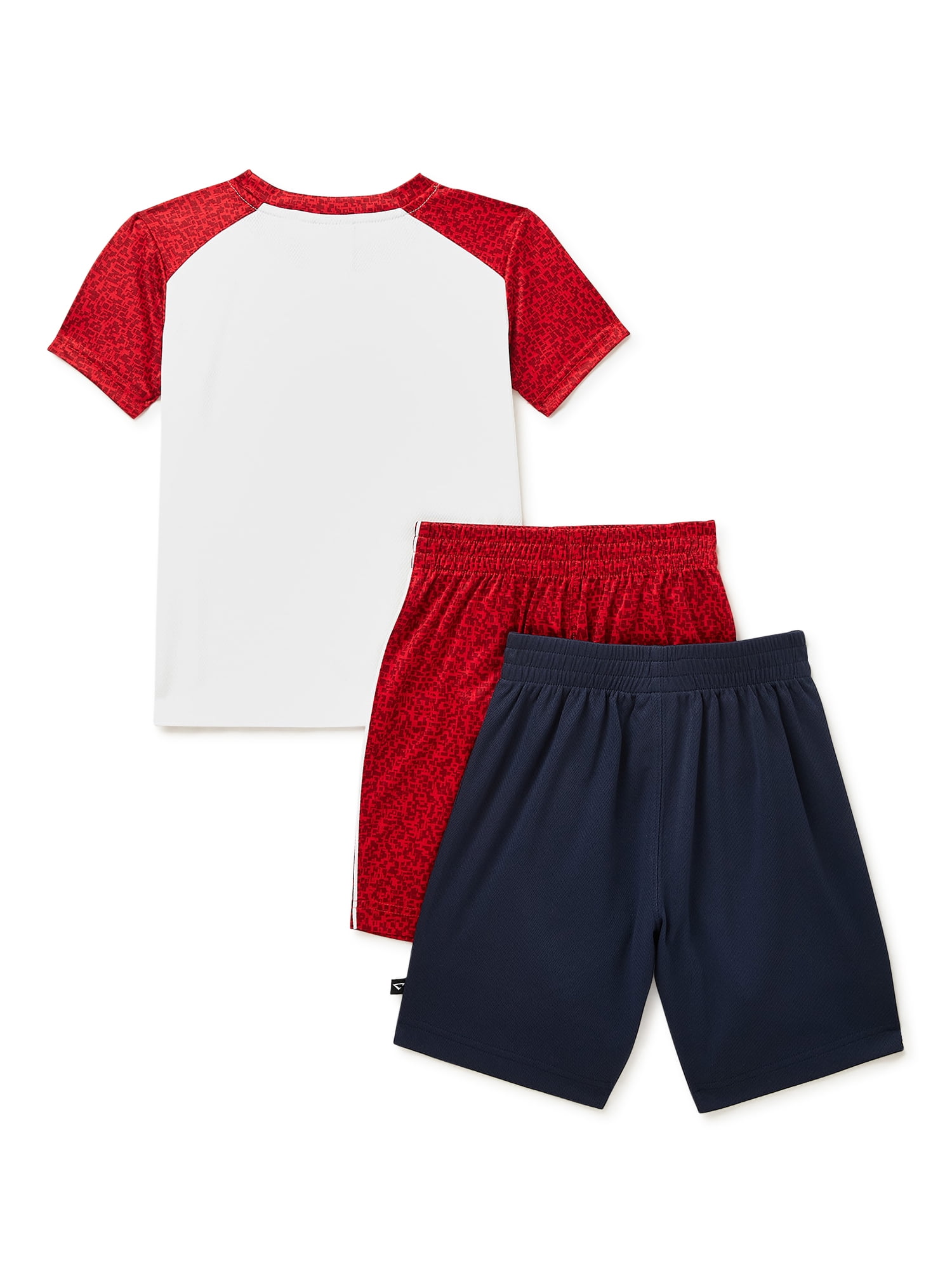 Cheetah Active Fit Crew Neck T-Shirt Short Set (Big Boys), 3 Piece Set