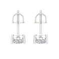 thumbnail image 4 of 1.5 Ct Heart Cut Studs Clear Crystal 18K White Solid Gold Everyday Dainty Earrings Screw Back, 4 of 7