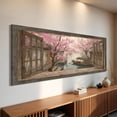 thumbnail image 2 of Lake Boat Window Canvas Wall Art - Nature Scenery Coastal Pictures Landscape Canvas Prints, Horizontal Modern Painting Artwork for Living Room Bedroom, 2 of 7