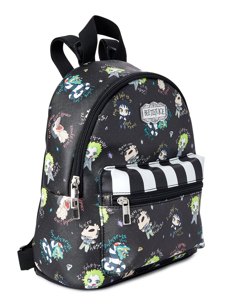 Beetlejuice All Over Print Women's Mini Backpack Black - Walmart.com