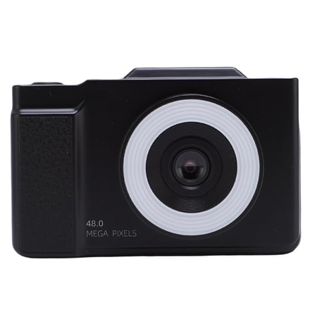 M Buder Black Digital Camera Point and Shoot 48MP 1080P Video 16x Digital Zoom Auto Focus 2.8 Inches / 7.1 cm Flip Screen Portable Vlogging Camera for Travel Camping Students