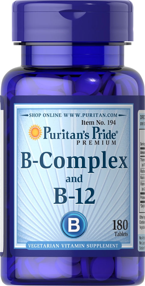 Puritan's Pride Vitamin B-Complex And Vitamin B-12 - 180 Tablets