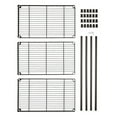 thumbnail image 4 of 24" x 14" x 33" Kitchen Shelves, SEGMART Rustproof 3-Shelf Shelving Unit with Adjustable Height, Heavy Duty Wire Storage Shelf for Living Room, Office, Garage, Outdoor Grill Area, Backyard, Q0536, 4 of 8