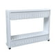 thumbnail image 2 of Carro de almacenamiento rodante delgado de 2 niveles, estante organizador de grietas multifuncional para cocina, baño, sala de estar, 54x12x40cm, blanco/gris, plástico fácil de limpiar, estantería, 2 of 6
