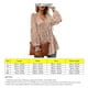 thumbnail image 5 of Blusa plisada de manga larga con cuello en V para mujer con puños ahumados, 5 of 6