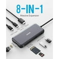 thumbnail image 2 of Anker 8-in-1 USB C Hub Adapter with 100W Power Delivery,4K 60Hz HDMI,Ethernet Port,SD Card Reader, 2 of 7