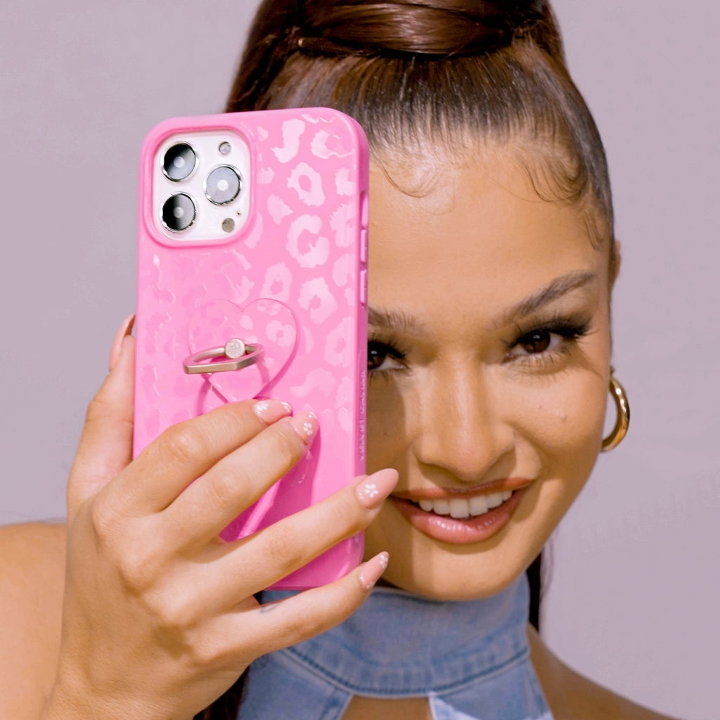 Velvet Caviar iPhone 12 Mini Case MagSafe Compatible - Cute Protective Phone Cases for Women - Hot Pink Leopard