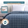 thumbnail image 5 of Casa Platino Quilted Blanket Twin XL Size - Pre Washed - Soft & Lightweight Bed Blanket Twin XL Size - All Season Down Alternative Blankets - Estate Blue, 5 of 8