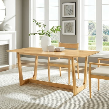 Modway Solara 71" Rectangle Wood Dining Table in Natural