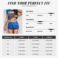 thumbnail image 5 of Honeii A Blue Glitter Print Women's Workout Shorts, Gym Shorts for Active Wear, Sports Shorts,Women's Running Shorts,Quick Dry Athletic Shorts-Small, 5 of 8