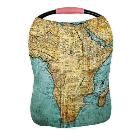 ABPHQTO Vintage Map Africa Nuremberg Germany Nursing Cover Baby Breastfeeding Infant Feeding Cover Baby Car Seat Cover Infant Stroller Cover Carseat Canopy Breathable