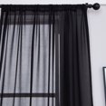 thumbnail image 4 of Cortinas transparentes suaves con bolsillo para barra que debilitan la luz solar Oso de Fresa Juego de 2 paneles 52 pulgadas de ancho x 84 pulgadas de largo Negro, 4 of 5