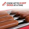 thumbnail image 5 of Nostalgia Coca-Cola Hot Dog Roller with Canopy Bread Warmer, 8 Hot Dog and 6 Bun Capacity, 5 of 12