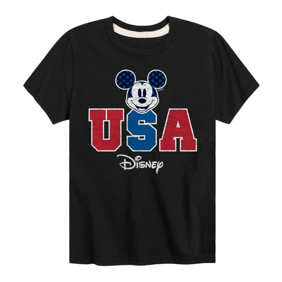 Disney - Americana - Mickey USA - Toddler And Youth Short Sleeve Graphic T-Shirt